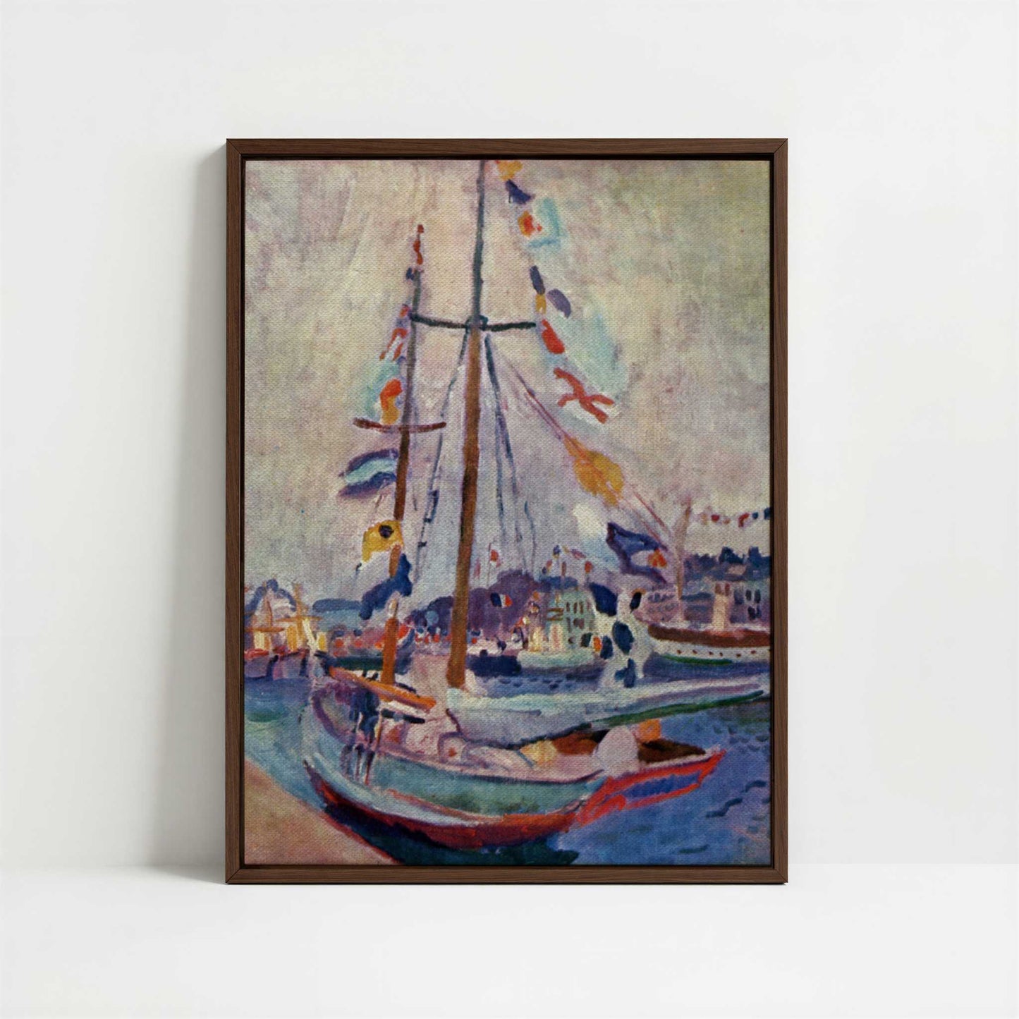 Framed Canvas - Framed canvas in dark wood color frame