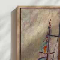 Framed Canvas - Close-up detail and texture of the framed canvas