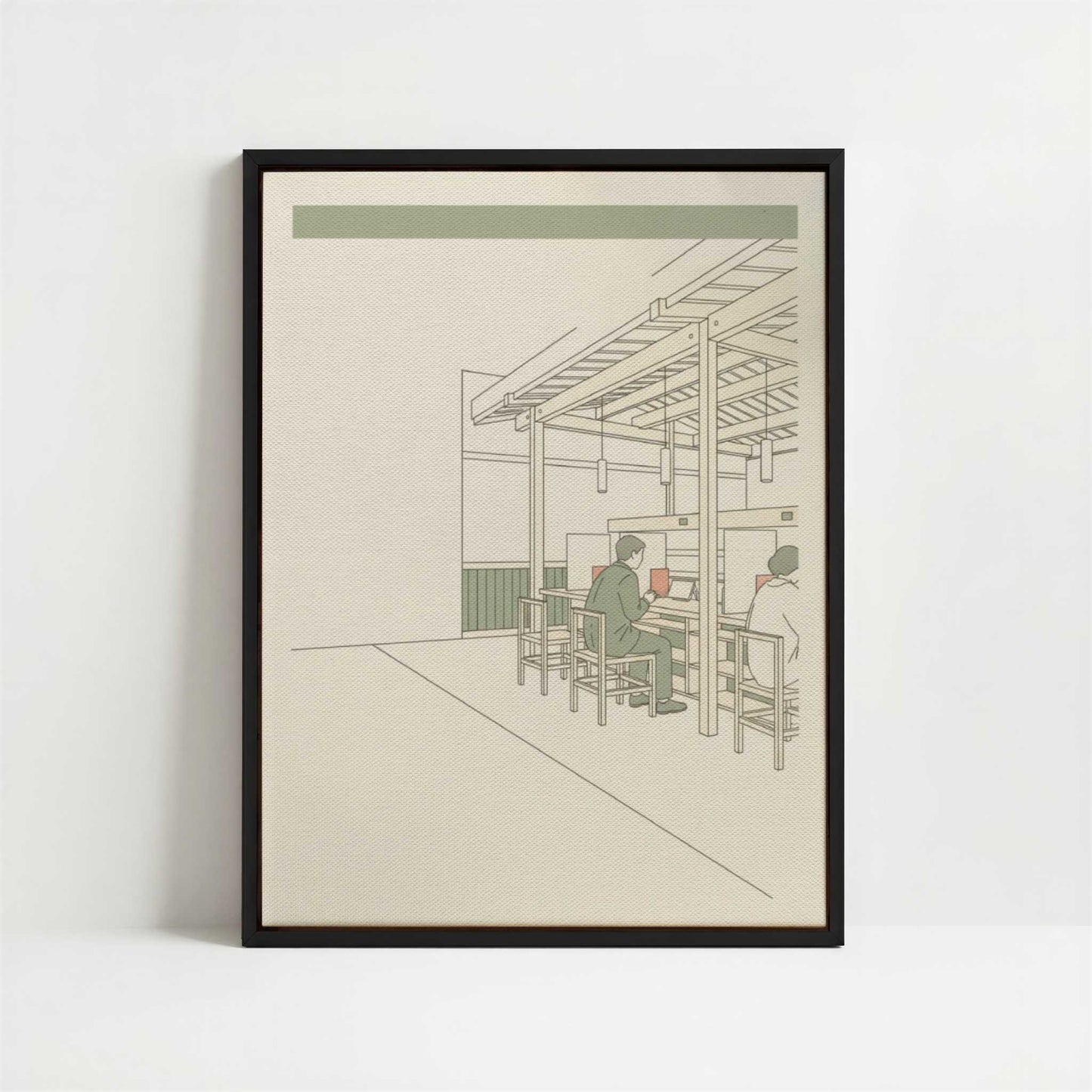 Framed Canvas - Framed canvas in black frame