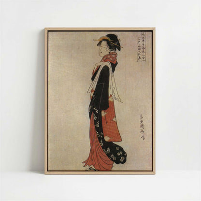 Framed Canvas - Framed canvas in oak color frame