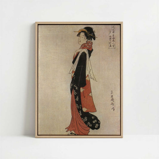 Framed Canvas - Framed canvas in oak color frame