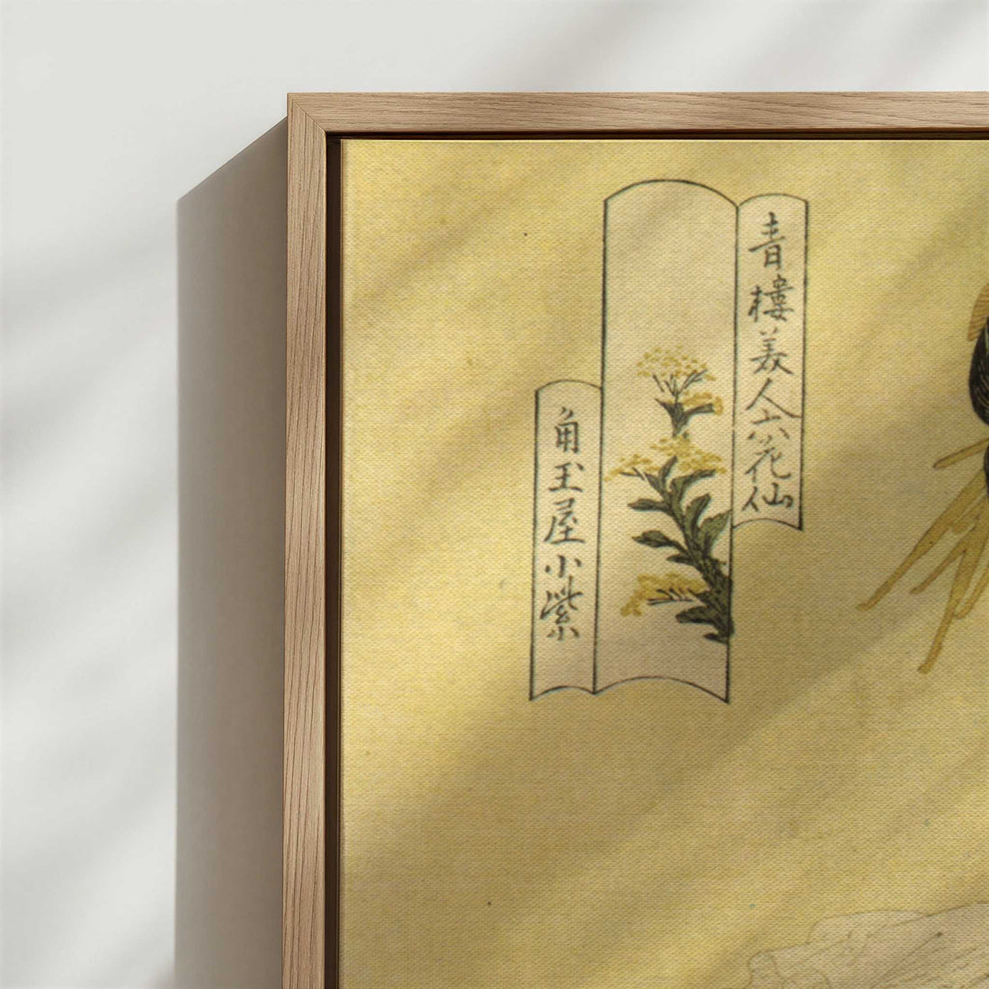 Framed Canvas - Close-up detail and texture of the framed canvas