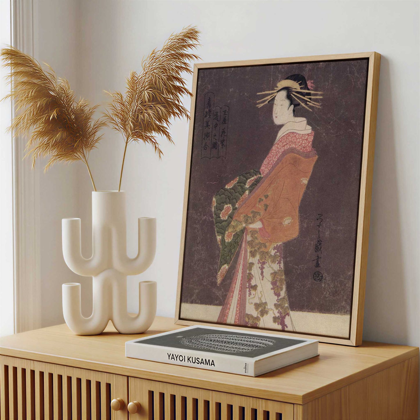 Framed Canvas - Framed canvas in a stylish interior setting