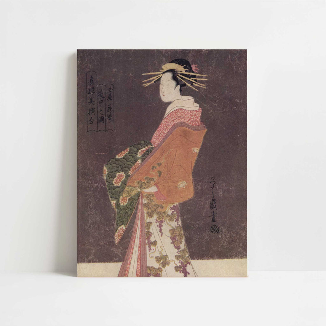 The Courtisane Hanamurasaki (1790s) by Chobunsai Eishi – Art Print - Unframed art print
