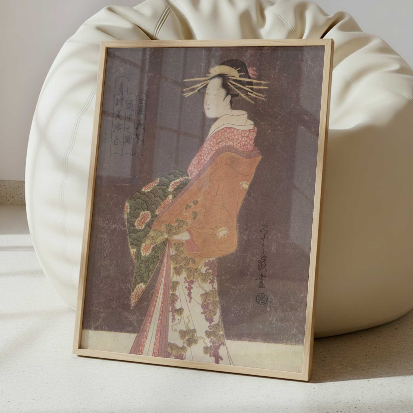 The Courtisane Hanamurasaki (1790s) by Chobunsai Eishi – Art Print - Interior inspiration