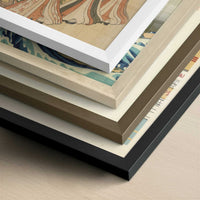 The Courtesans Mitsuhata, Senzan, Misayama, Itotaki, and Oribae (c.1792) by Chobunsai Eishi – Art Print - Close-up detail of the different frames