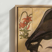 Framed Canvas - Close-up detail and texture of the framed canvas