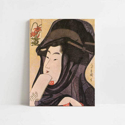 Head of a Girl in a Transparent Hood (c.1795–96) by Eisho, Chokosai – Art Print - Unframed art print