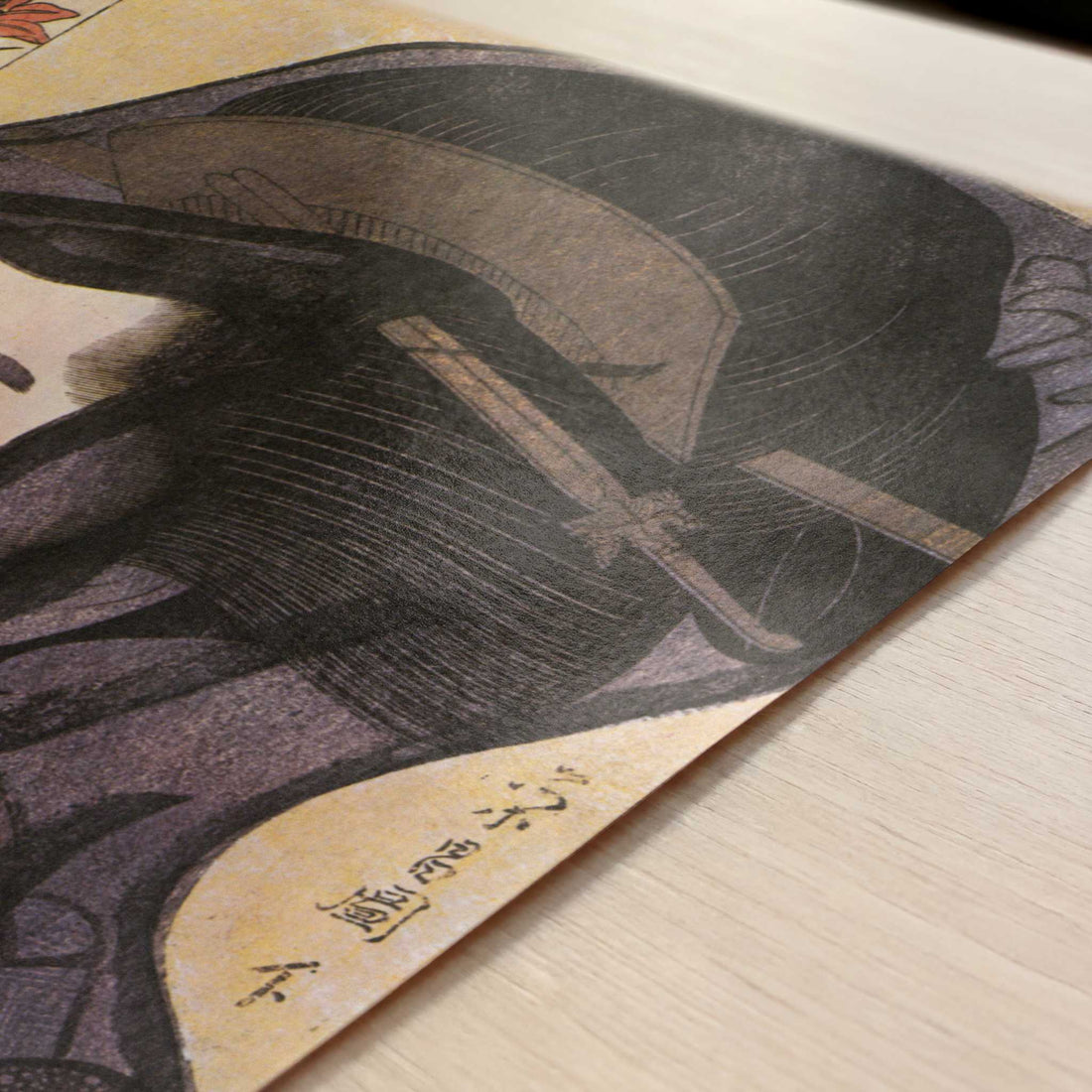 Head of a Girl in a Transparent Hood (c.1795–96) by Eisho, Chokosai – Art Print - Close-up detail of the art print