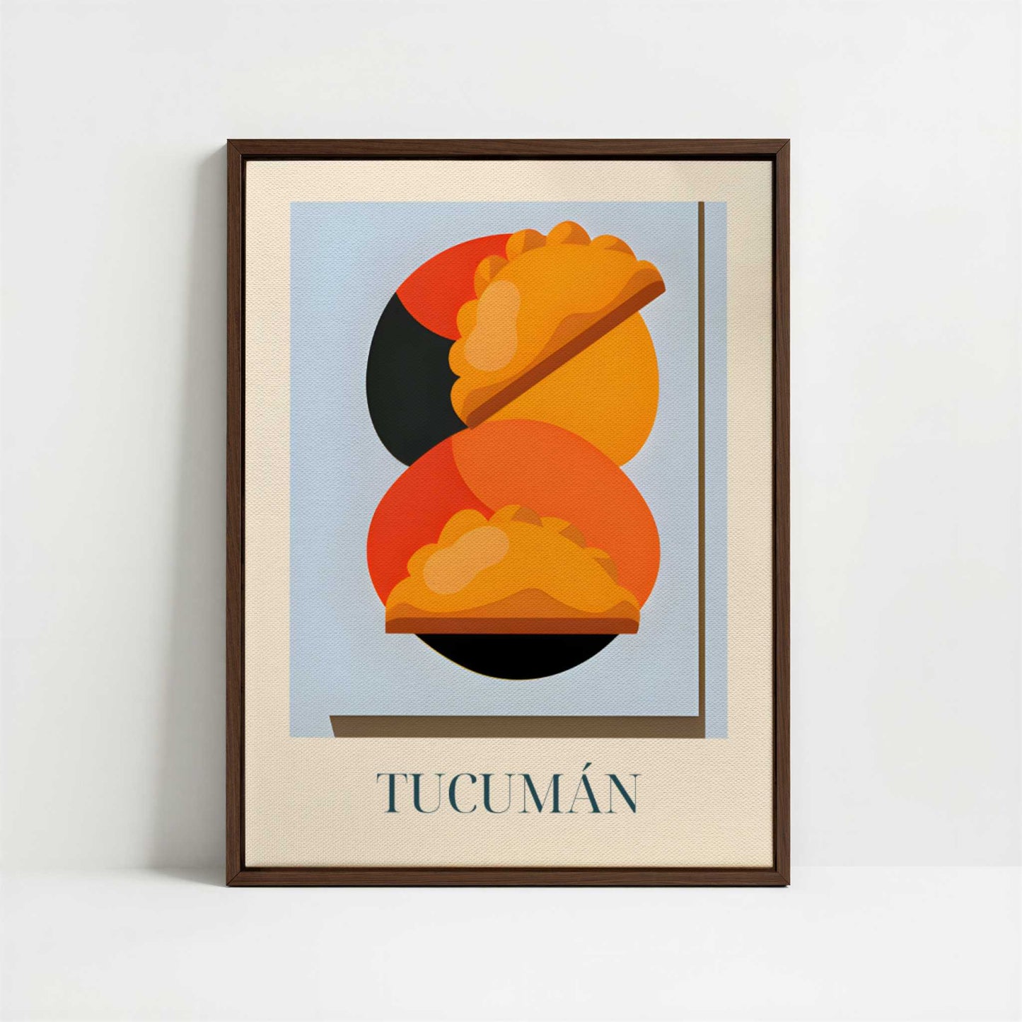 Framed Canvas - Framed canvas in dark wood color frame