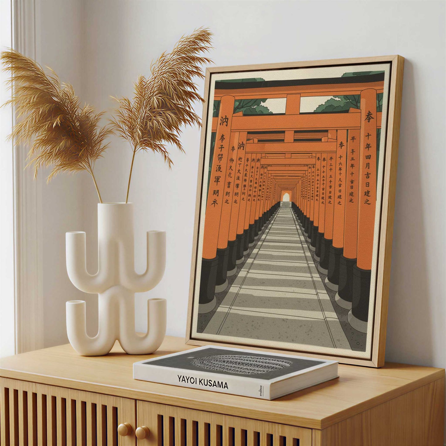 Framed Canvas - Framed canvas in a stylish interior setting