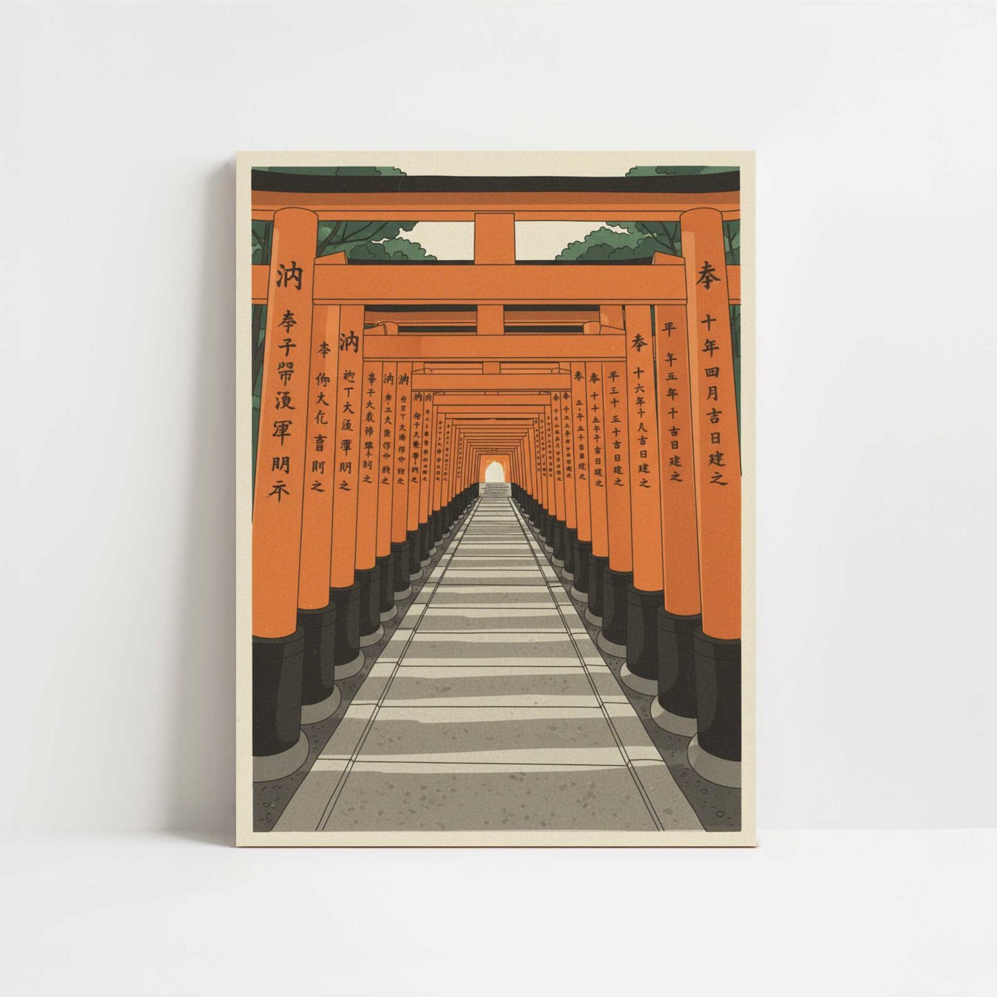 Endless Torii at Fushimi Inari, Kyoto - Art Print - Unframed art print