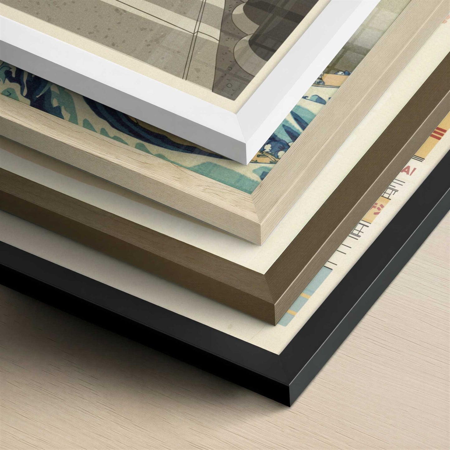 Endless Torii at Fushimi Inari, Kyoto - Art Print - Close-up detail of the different frames