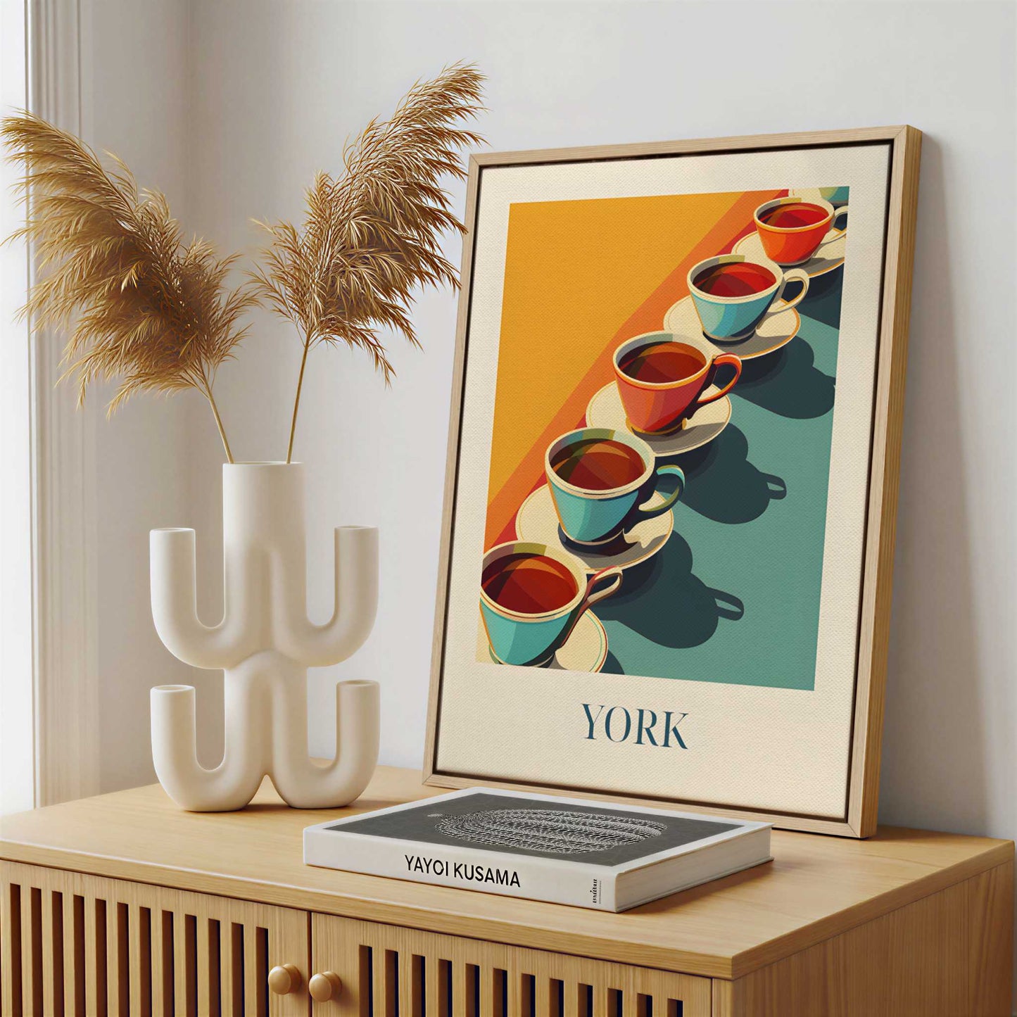 Framed Canvas - Framed canvas in a stylish interior setting