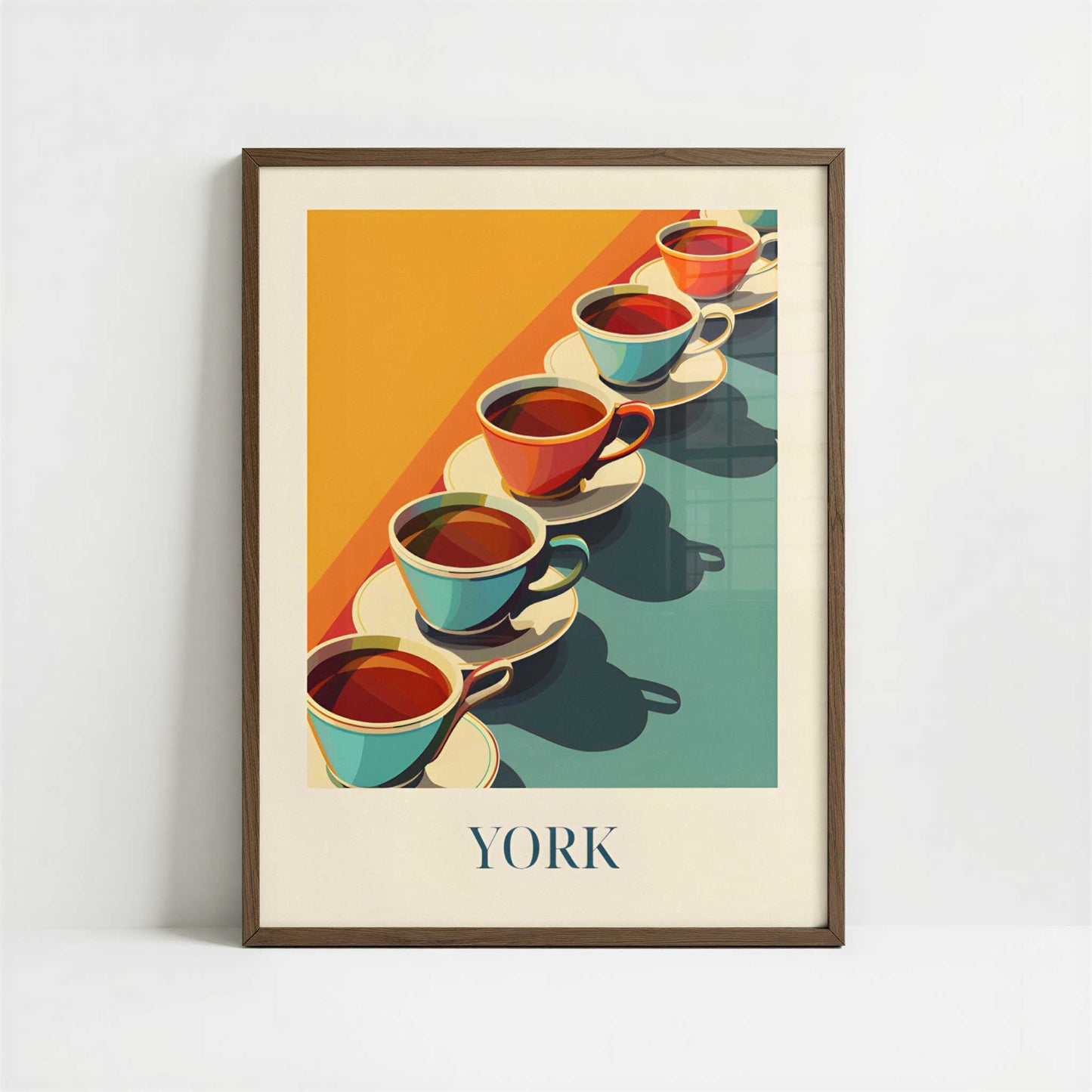 Tea from York, England - Art Print - Art print in dark wood frame
