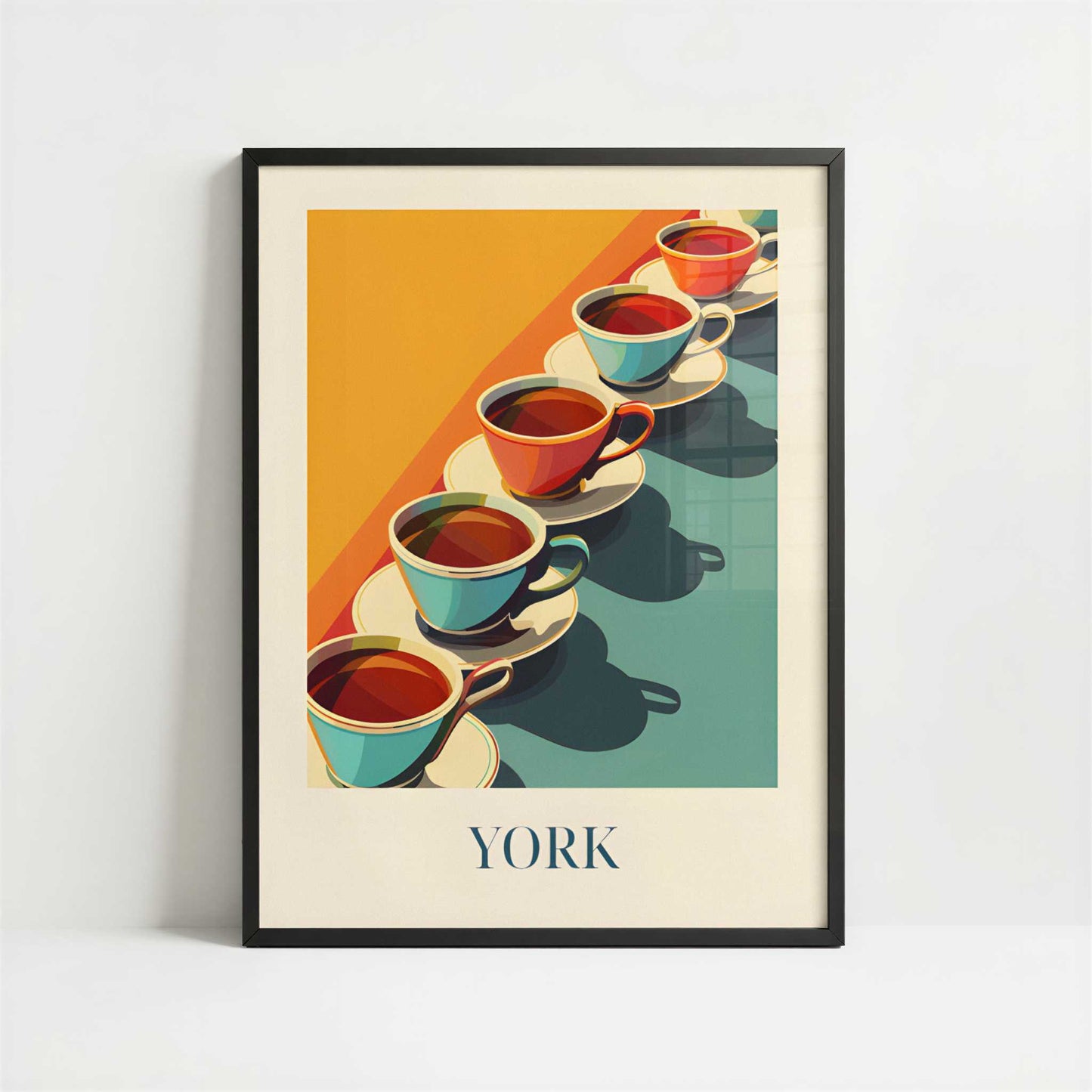 Tea from York, England - Art Print - Art print in black frame