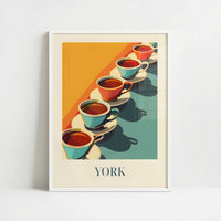 Tea from York, England - Art Print - Art print in white frame