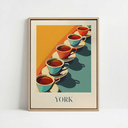 Framed Canvas - Framed canvas in oak color frame