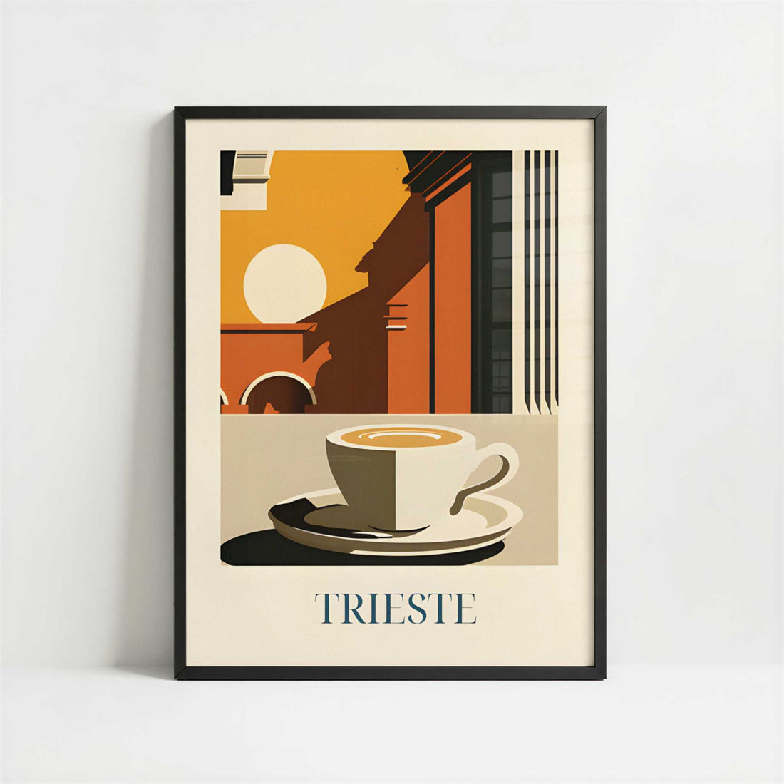 Espresso from Trieste, Italy - Art Print - Art print in black frame