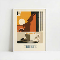 Espresso from Trieste, Italy - Art Print - Art print in white frame