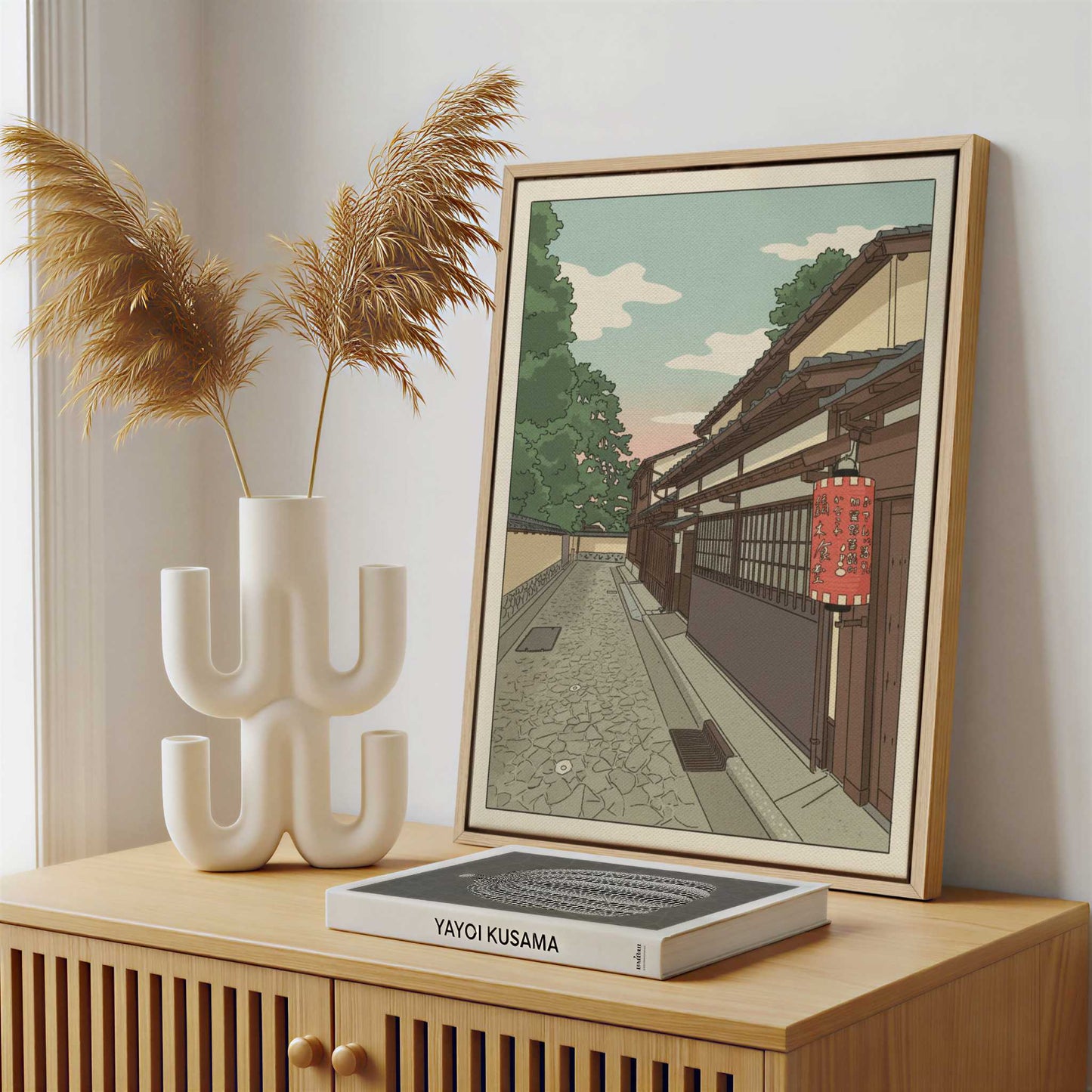 Framed Canvas - Framed canvas in a stylish interior setting