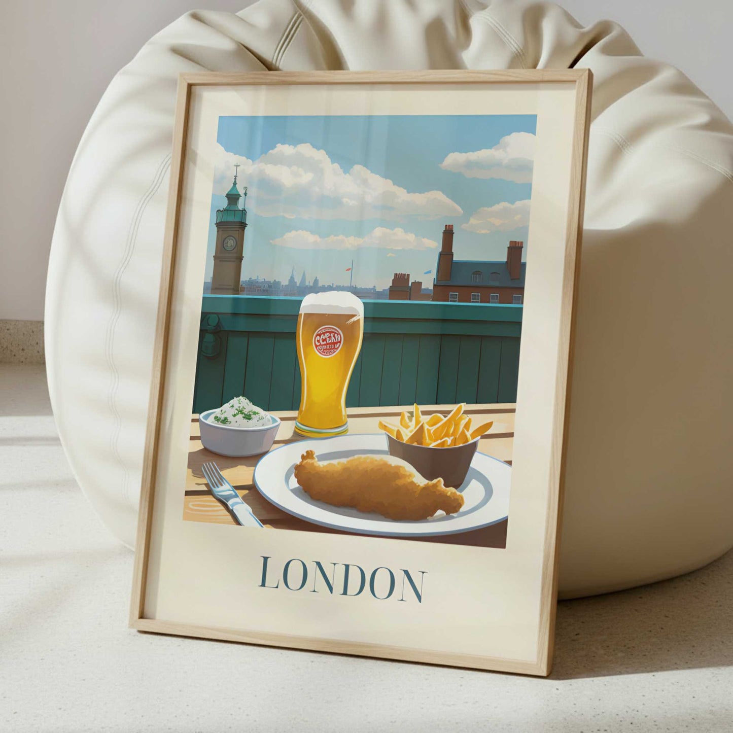 Fish and Chips from London, England - Art Print - Interior inspiration