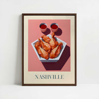 Framed Canvas - Framed canvas in dark wood color frame