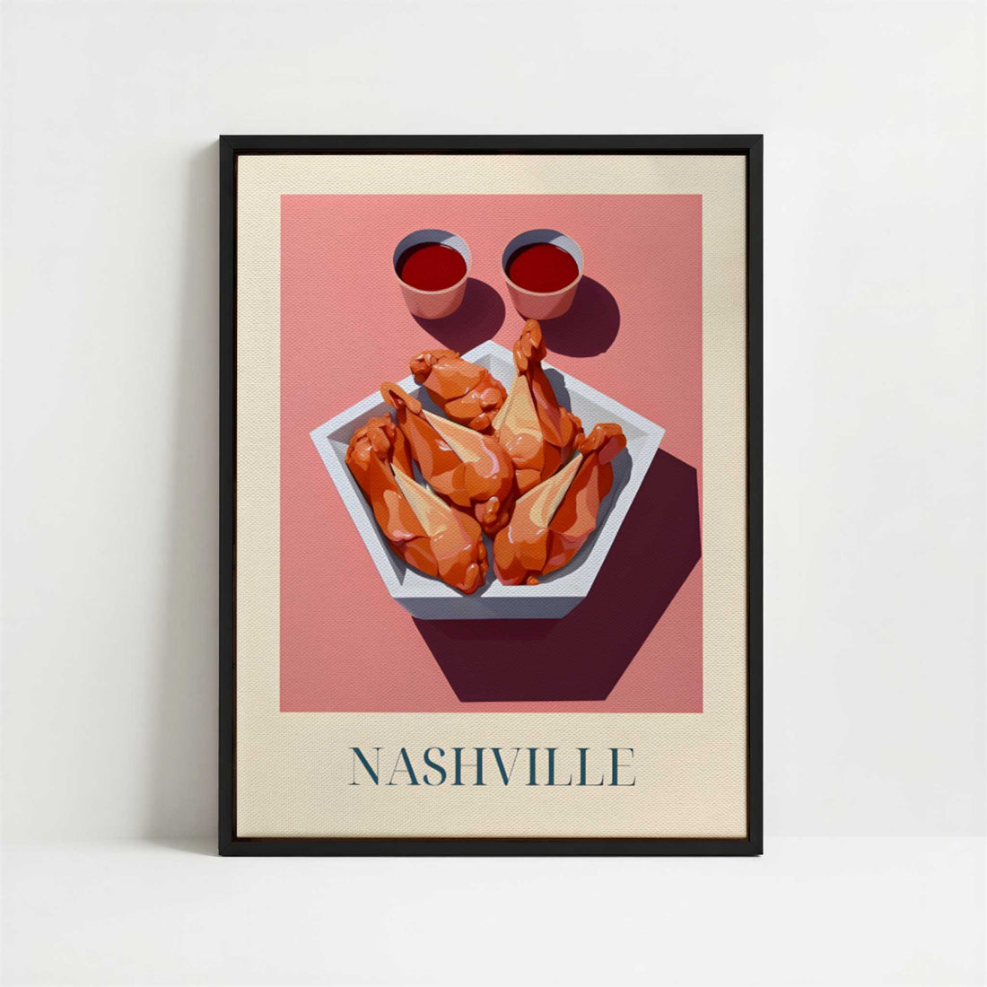 Framed Canvas - Framed canvas in black frame