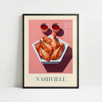 Fried Chicken from Nashville, United States - Art Print - Art print in black frame