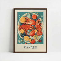 Framed Canvas - Framed canvas in dark wood color frame