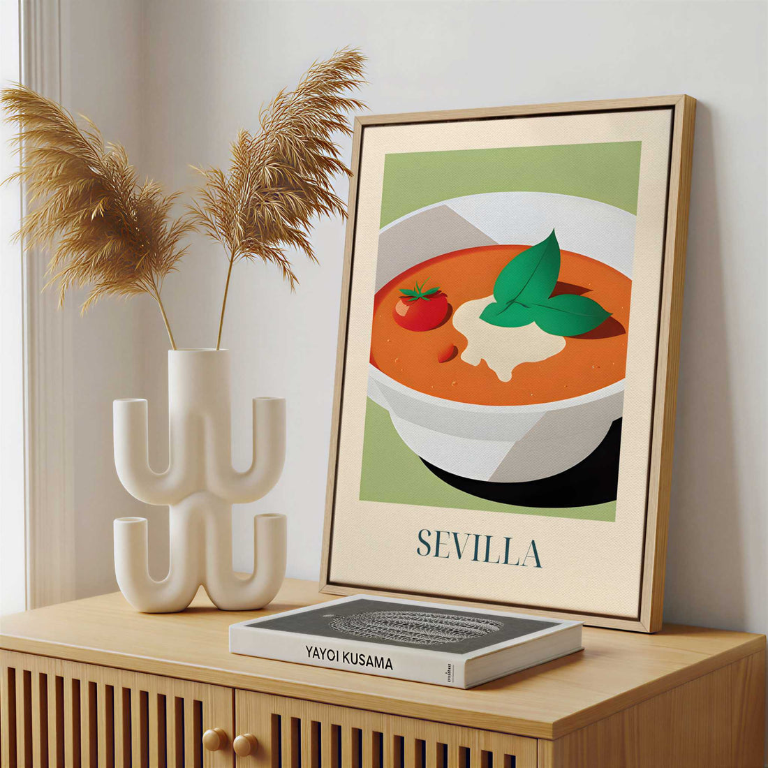 Framed Canvas - Framed canvas in a stylish interior setting