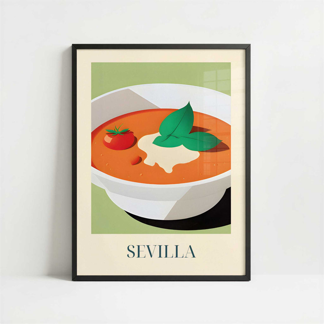 Gazpacho from Seville, Spain - Art Print - Art print in black frame