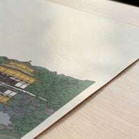Golden Stillness at the Golden Pavilion in Kyoto - Art Print - Close-up detail of the art print