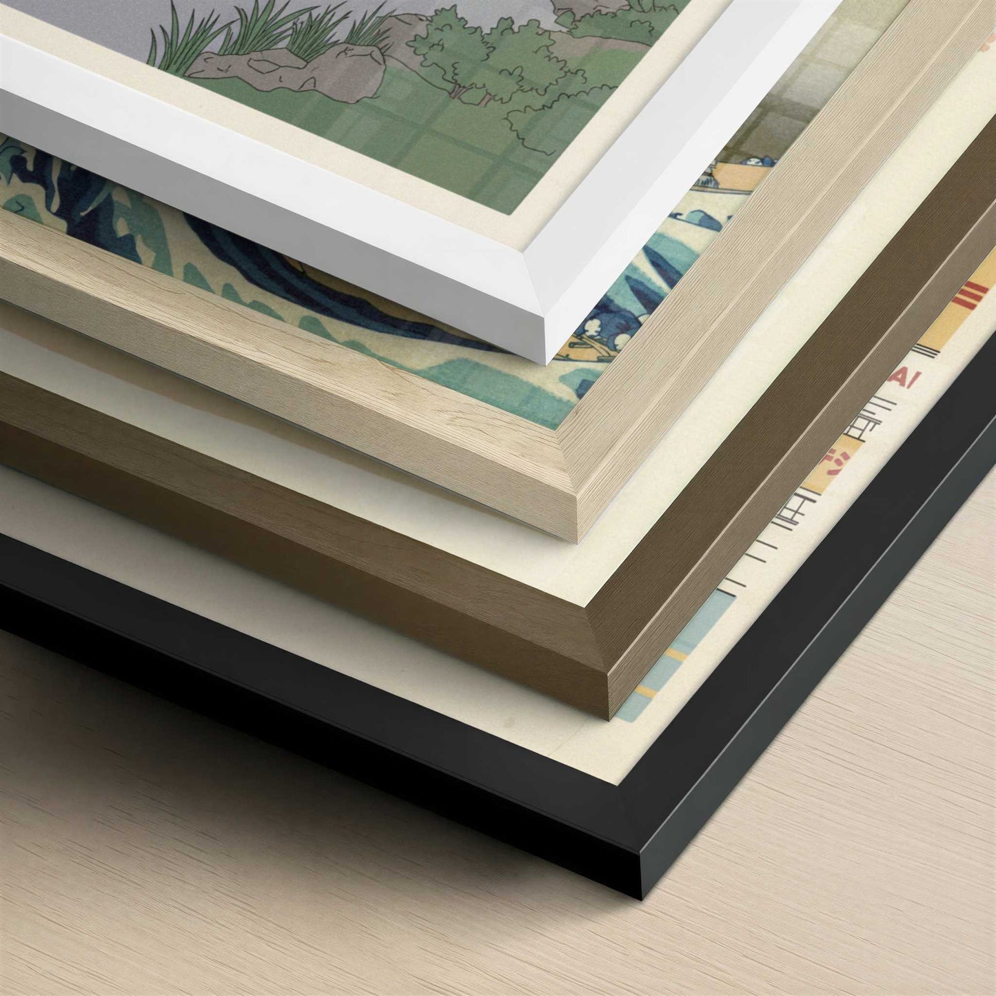 Golden Stillness at the Golden Pavilion in Kyoto - Art Print - Close-up detail of the different frames