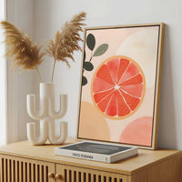 Framed Canvas - Framed canvas in a stylish interior setting