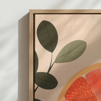 Framed Canvas - Close-up detail and texture of the framed canvas