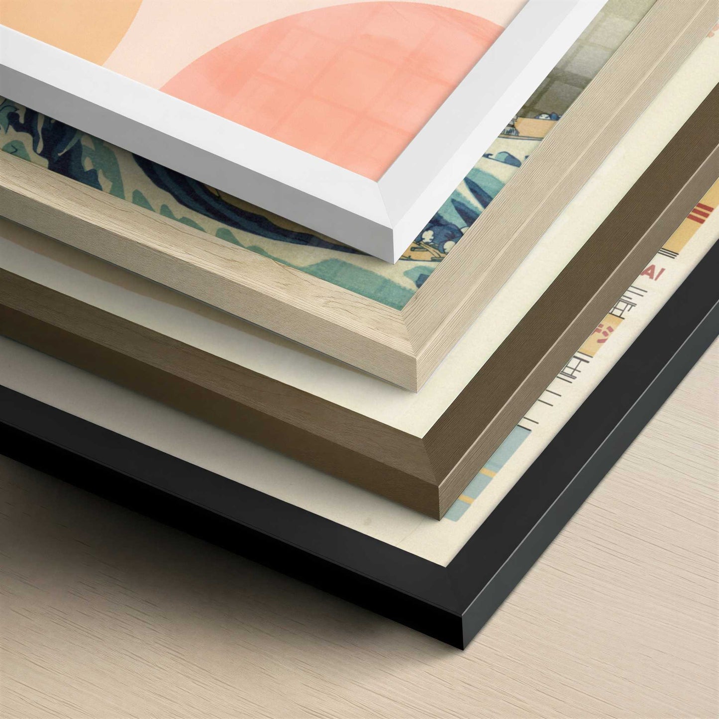 Grapefruit in Bohemian Style - Art Print - Close-up detail of the different frames