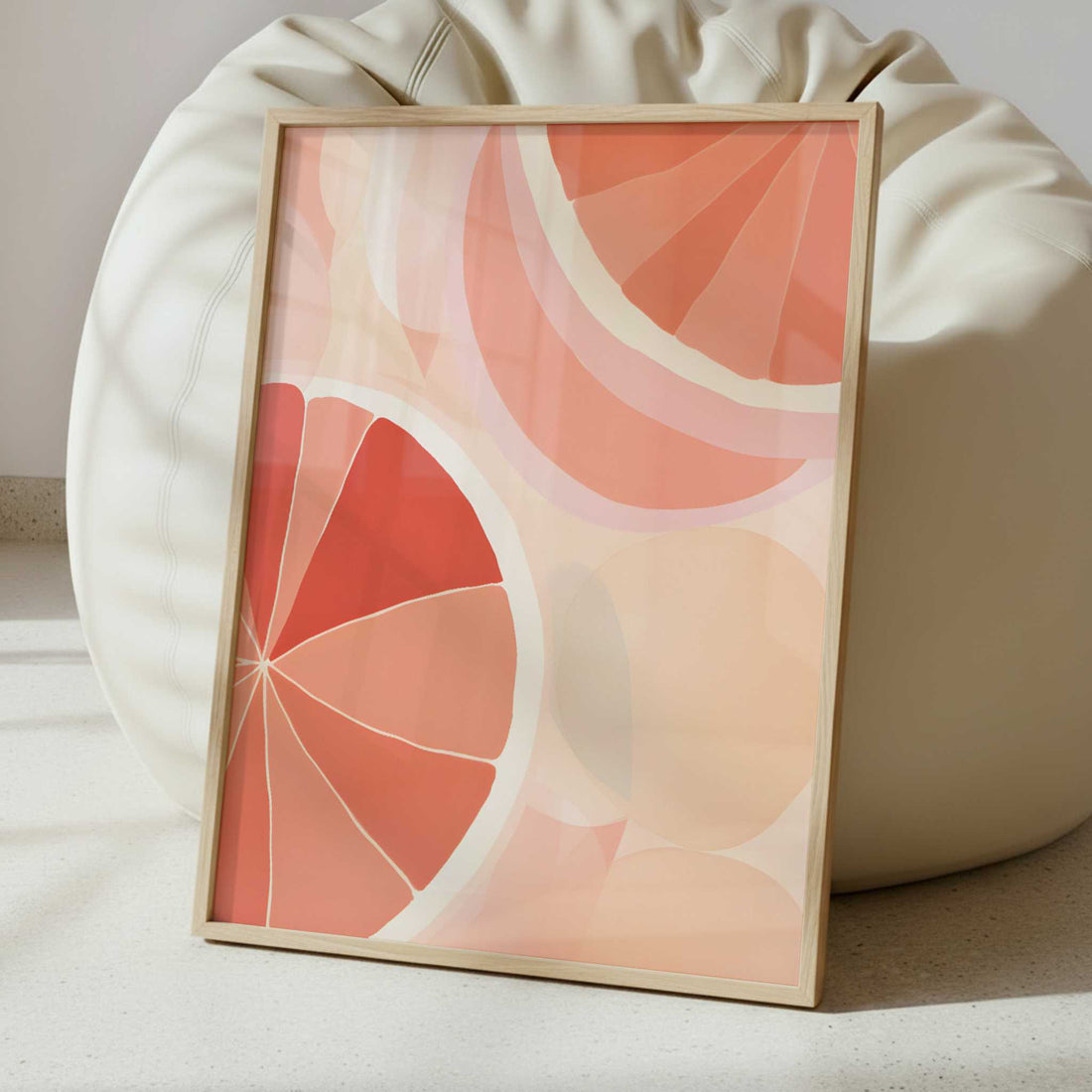 Grapefruits in Bohemian Style - Art Print - Interior inspiration