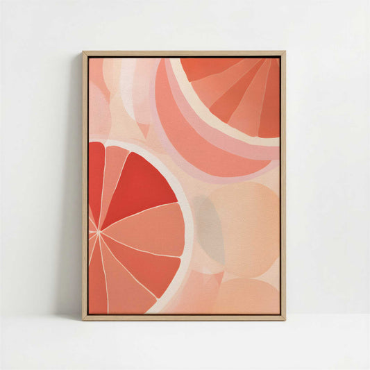 Framed Canvas - Framed canvas in oak color frame