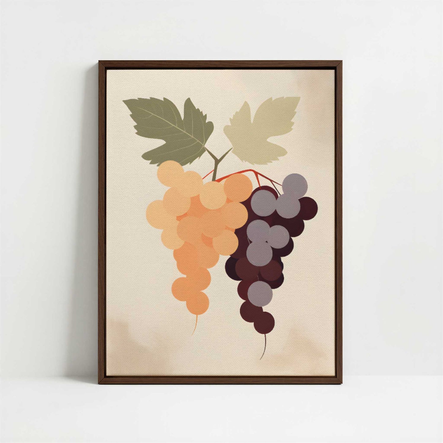 Framed Canvas - Framed canvas in dark wood color frame