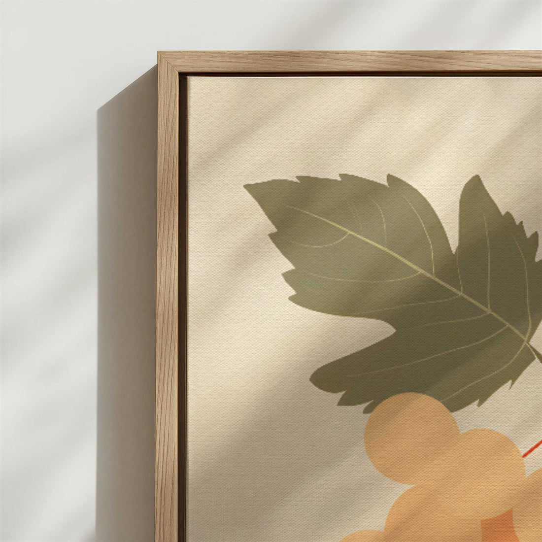 Framed Canvas - Close-up detail and texture of the framed canvas