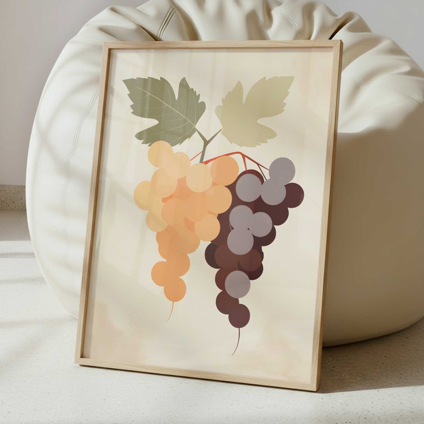 Grapes in Bohemian Style - Art Print - Interior inspiration