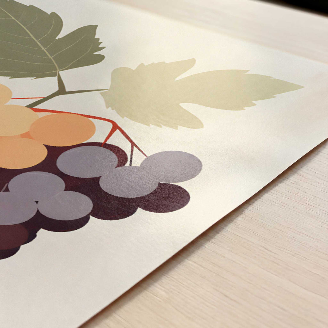 Grapes in Bohemian Style - Art Print - Close-up detail of the art print