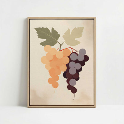 Framed Canvas - Framed canvas in oak color frame