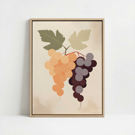 Framed Canvas - Framed canvas in oak color frame