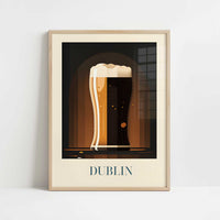 Guinness beer from Dublin, Ireland - Art Print - Art print in oak frame