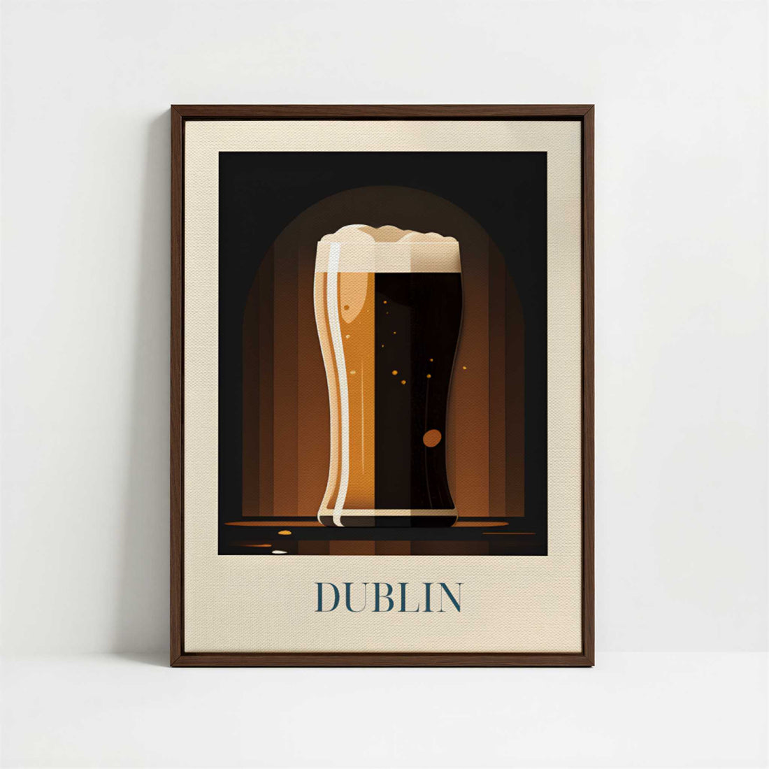 Framed Canvas - Framed canvas in dark wood color frame