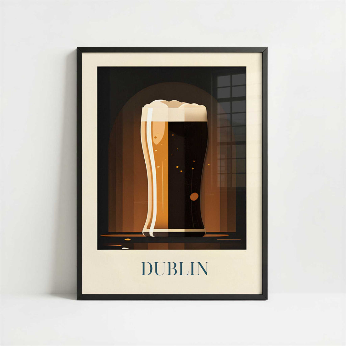 Guinness beer from Dublin, Ireland - Art Print - Art print in black frame