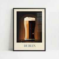 Guinness beer from Dublin, Ireland - Art Print - Art print in black frame