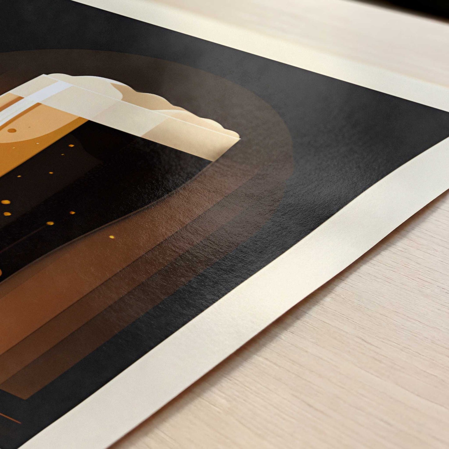 Guinness beer from Dublin, Ireland - Art Print - Close-up detail of the art print